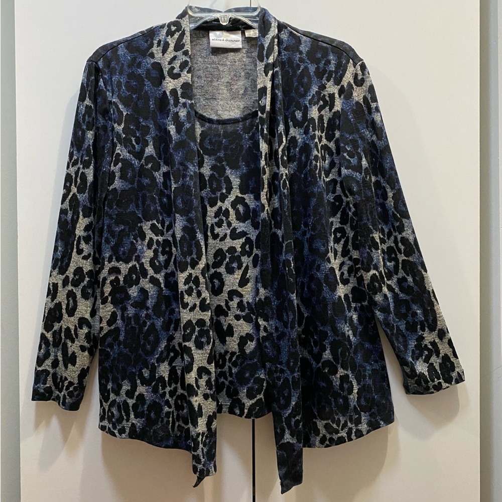 Alfred Dunner - Blue Leopard Jacket with Shirt